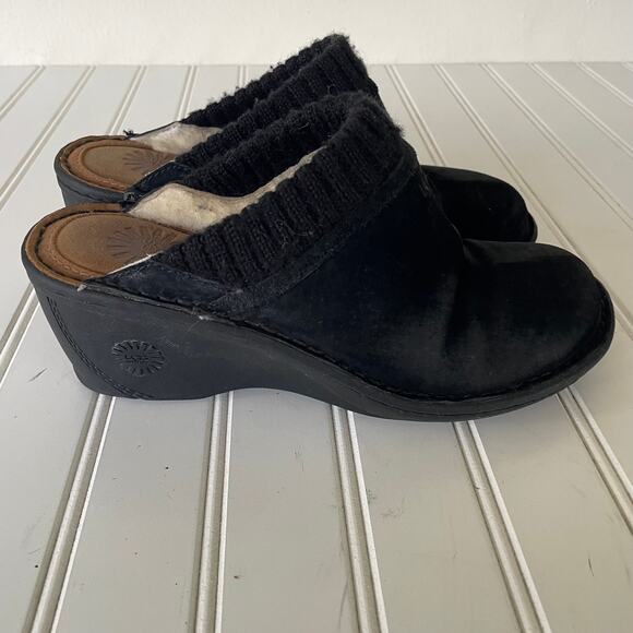 UGG Suede Rubber Sole Clogs size 7 - Picture 3 of 10